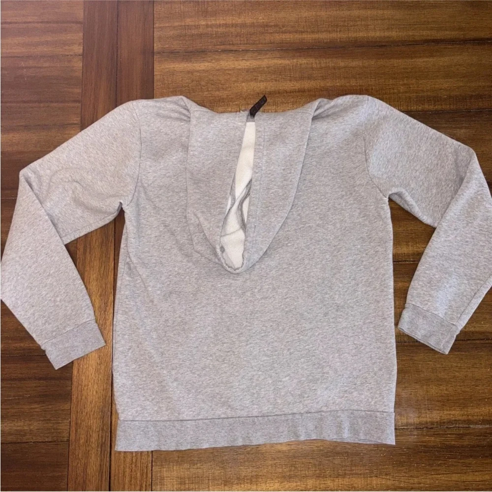 Adidas Pullover Hoodie Men Sz M Gray Sweatshirt Gold Liquid Foil